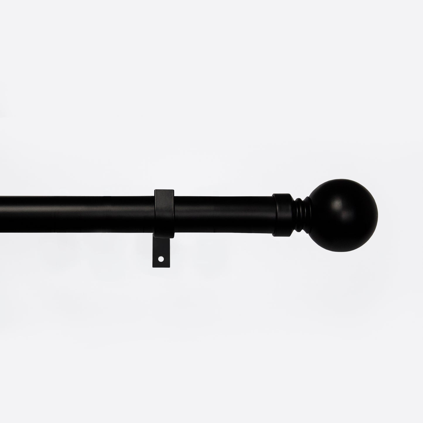 Metal Curtain Poles - Black, Ball Finials