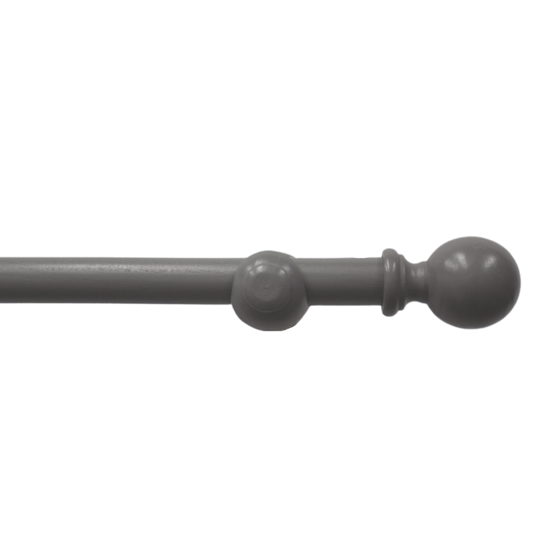 Wooden Curtain Pole - Grey