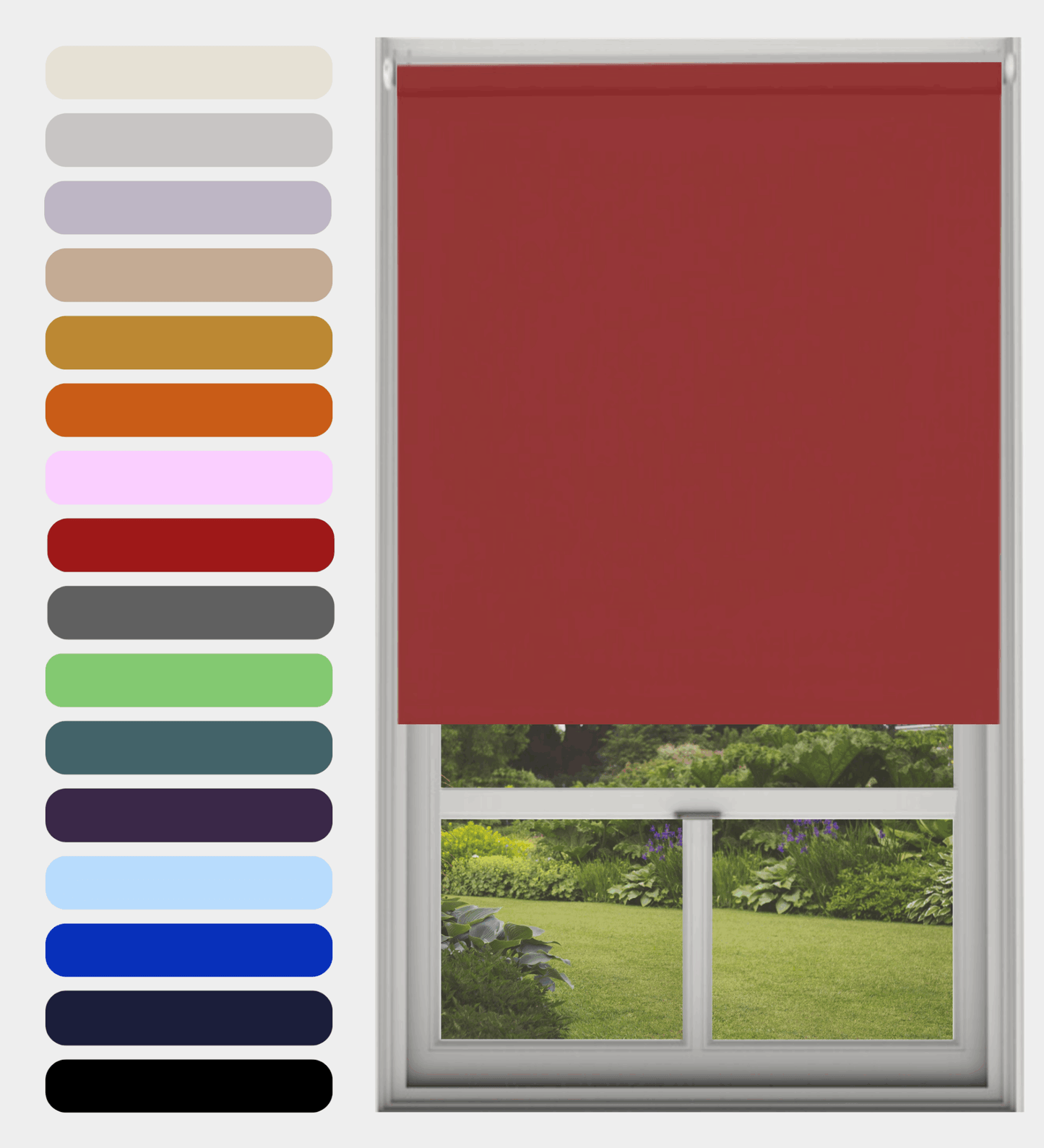 Blackout Roller Blind Red