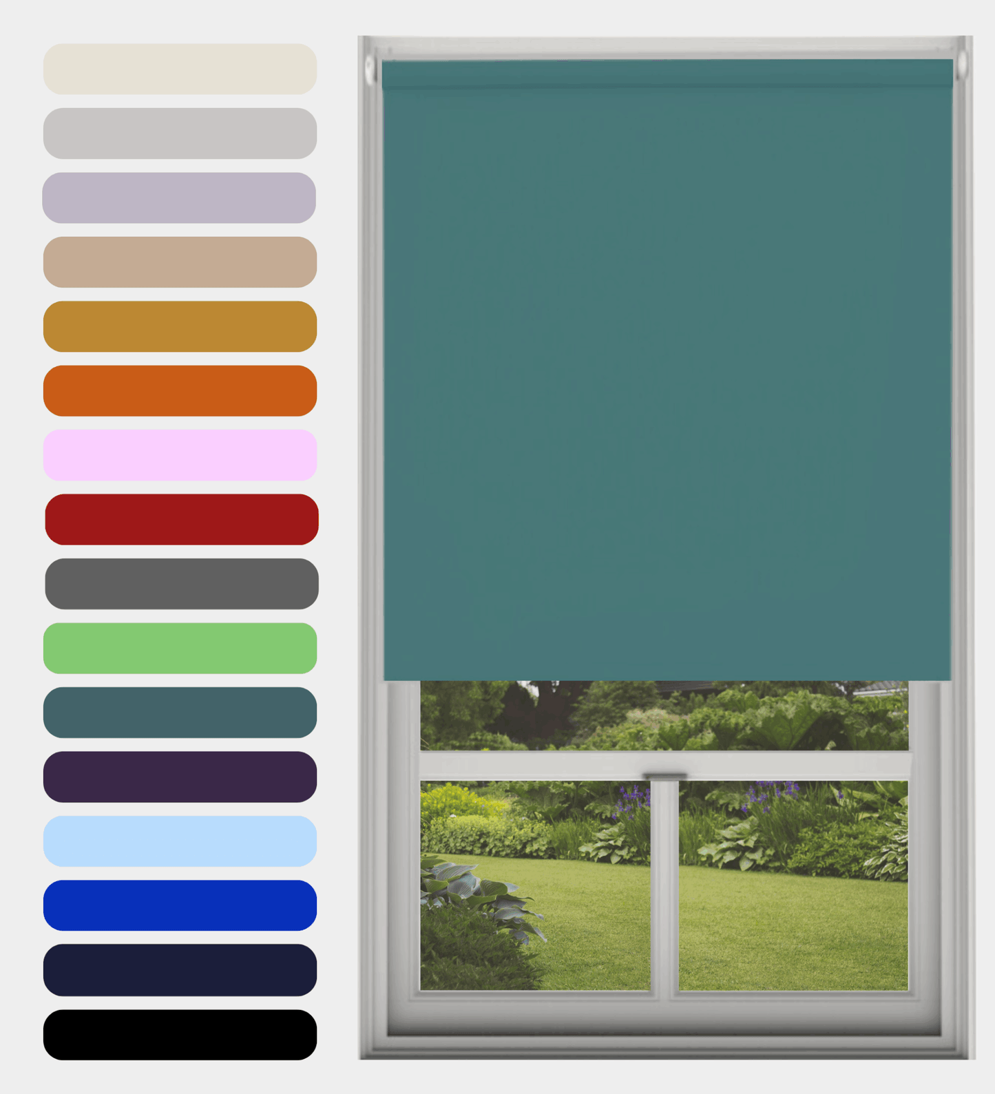 Blackout Roller Blind Teal
