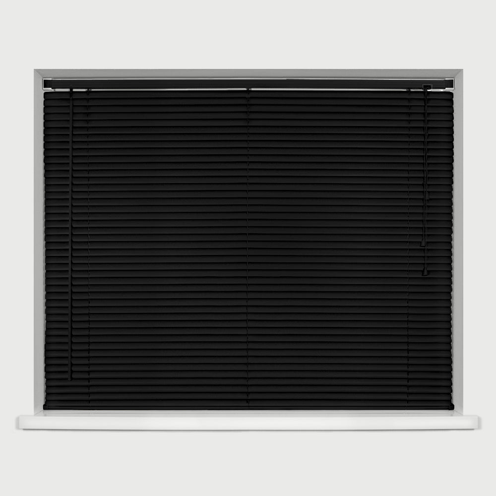 25mm PVC Venetian Blinds - Black