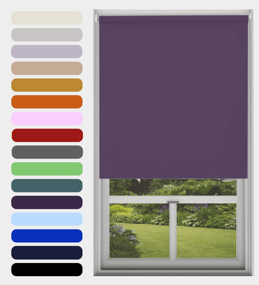 Blackout Roller Blind Aubergine