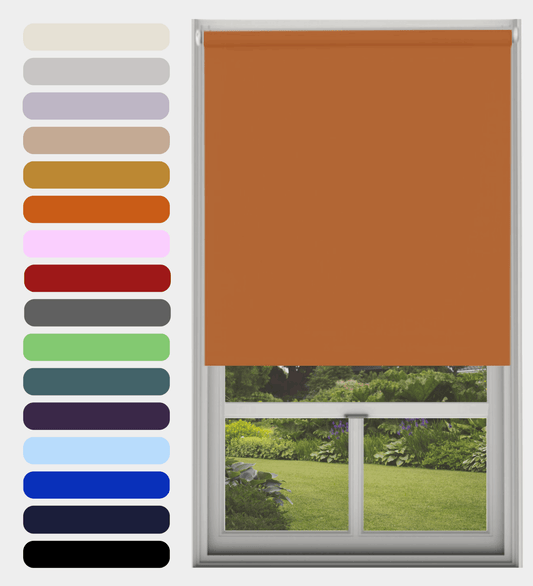 Blackout Roller Blind Burnt Orange