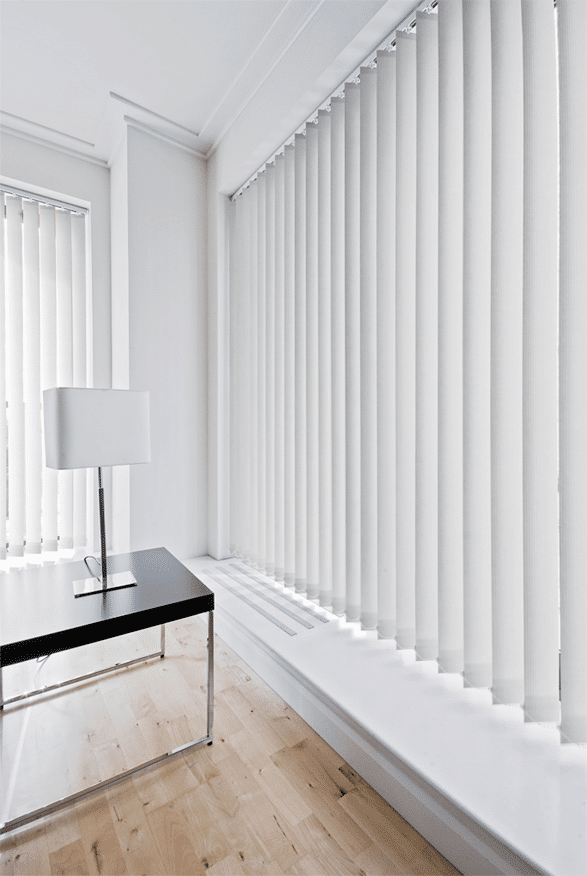 Vertical Dim-Out Blinds White