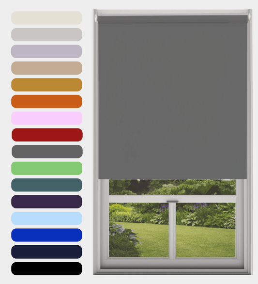 Blackout Roller Blind Charcoal Grey
