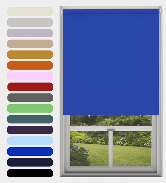 Blackout Roller Blind Electric Blue