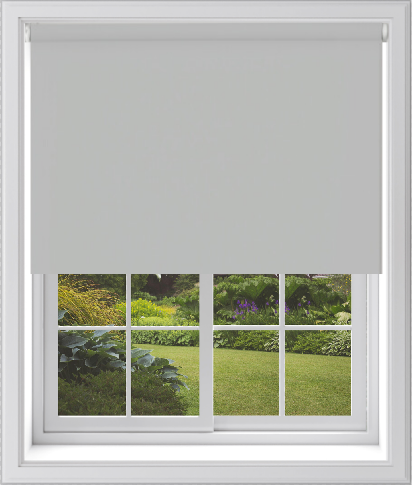 MTM No Drill Blackout Roller Blind Light Grey