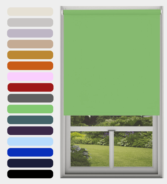 Blackout Roller Blind Lime Green
