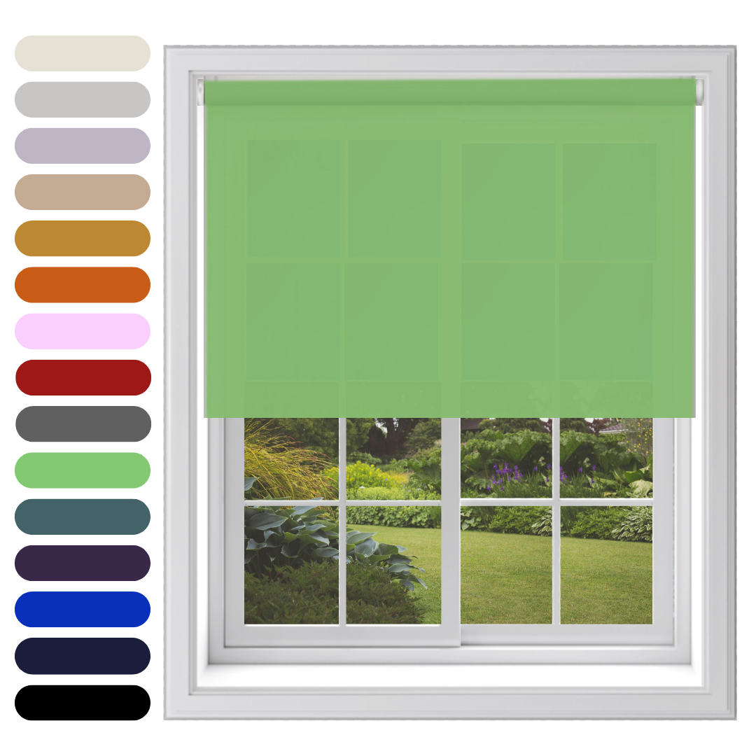 Straight Edge Roller Blind - Lime Green