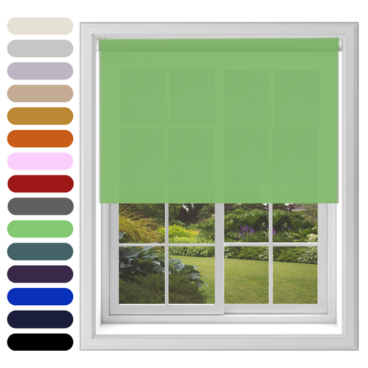Straight Edge Roller Blind - Lime Green
