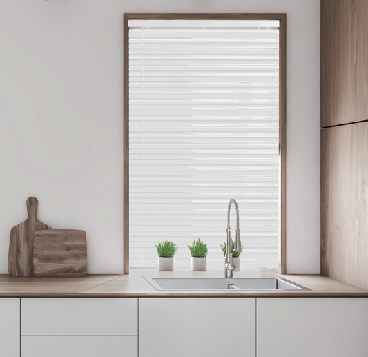 25mm PVC Venetian Blind White