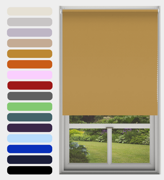 Blackout Roller Blind Ochre