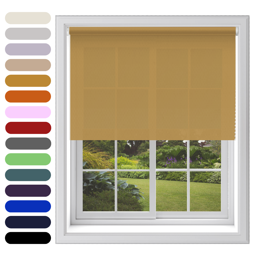 Straight Edge Roller Blind - Ochre