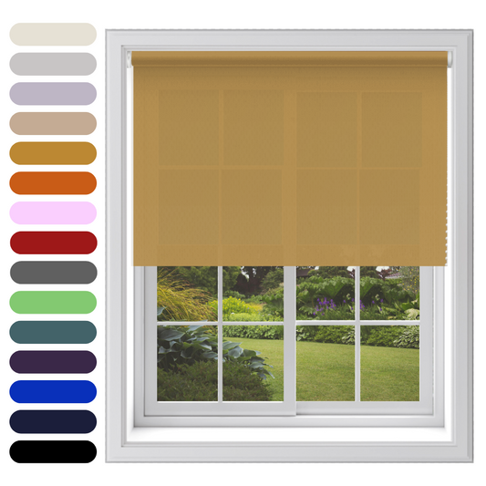 Straight Edge Roller Blind - Ochre