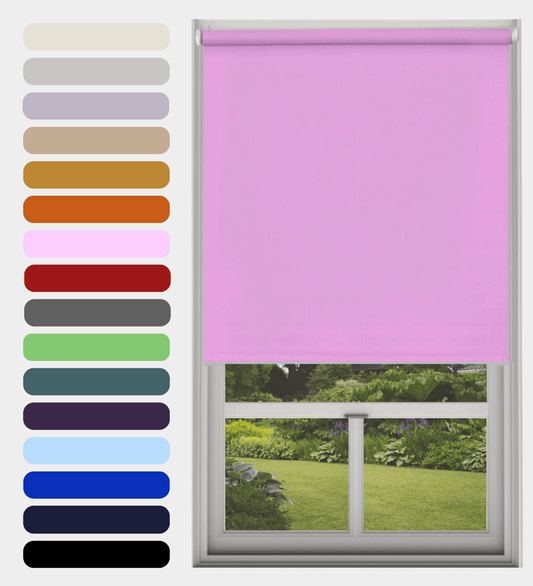 Blackout Roller Blind Pink