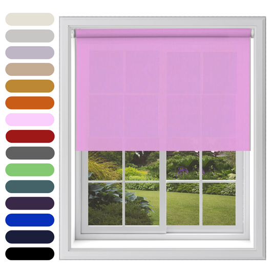 Straight Edge Roller Blind - Pink