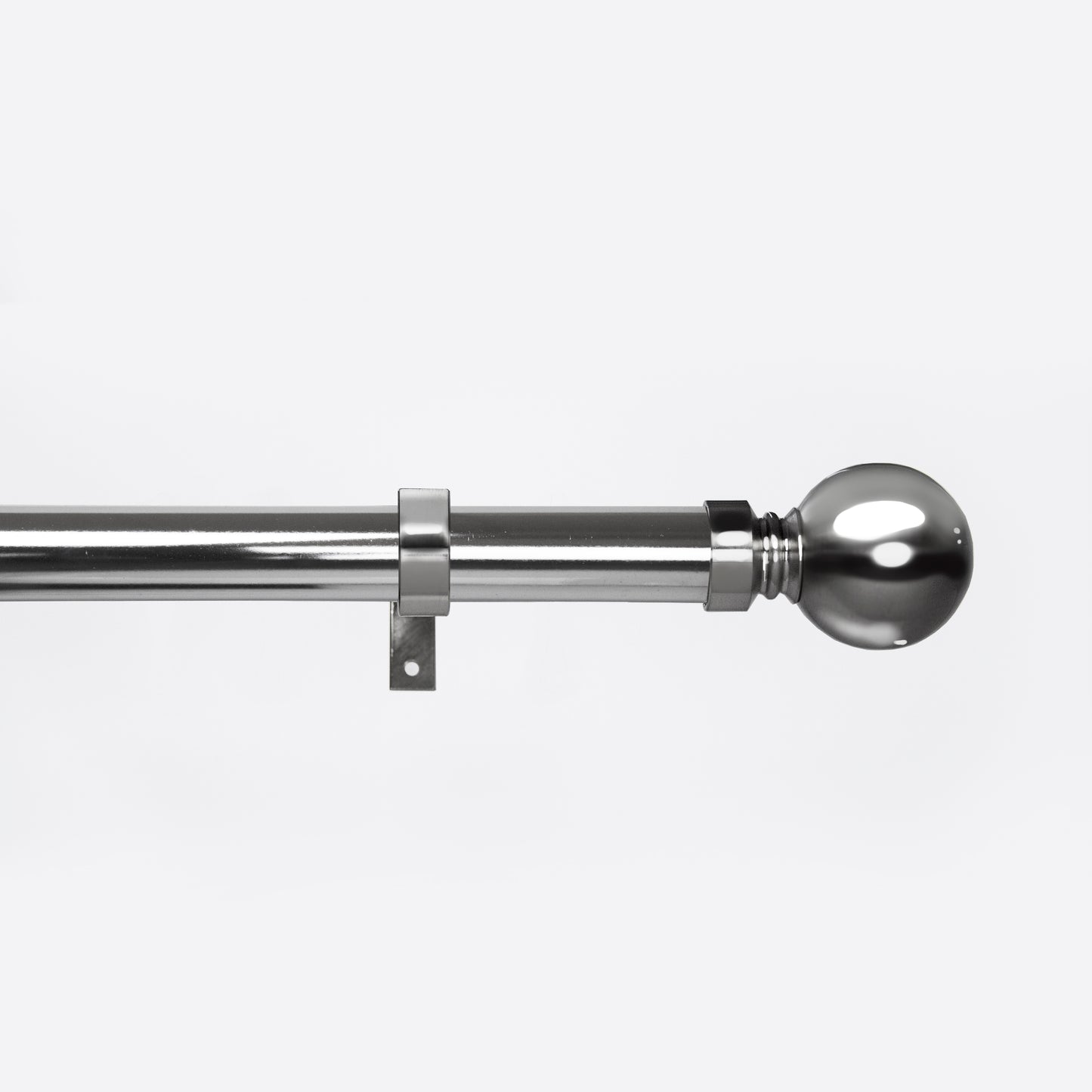 Metal Curtain Poles - Polished Chrome, Ball Finials