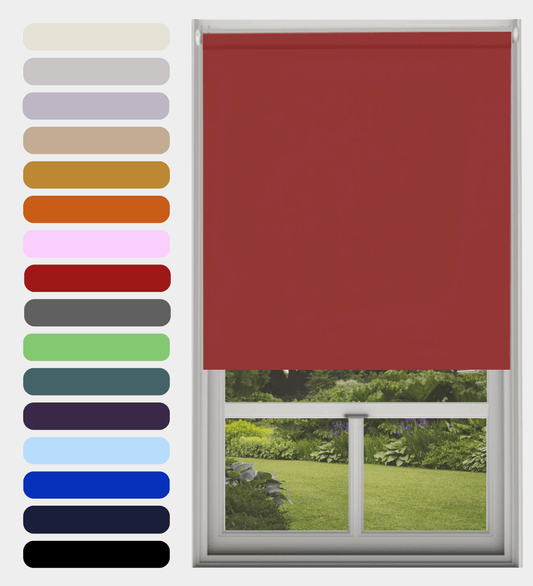 Blackout Roller Blind Red