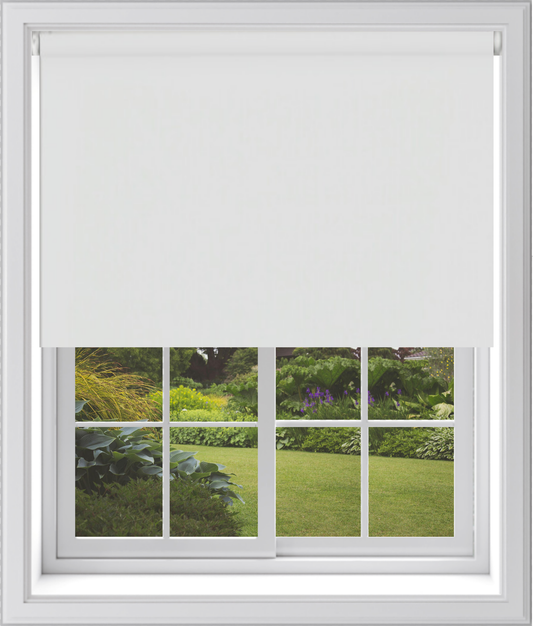 No Drill Blackout Roller Blind White