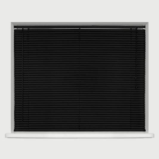 25mm PVC Venetian Blinds - Black